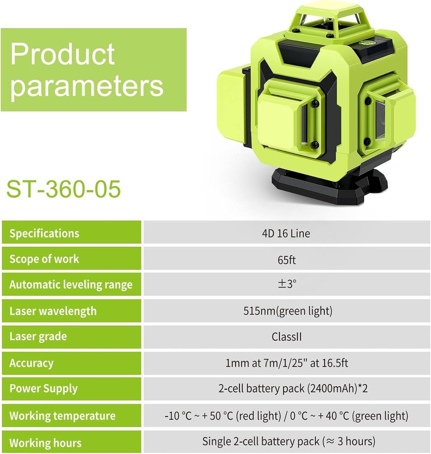 Nivela laser 4D 16 linii, auto-nivelare, telecomanda